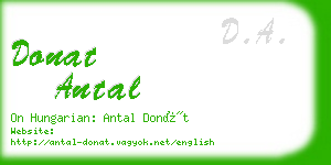 donat antal business card